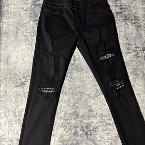 Distressed Black Skinny Jeans